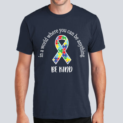 Adult T-Shirt - Autism Awareness - Be Kind Ribbon Thumbnail